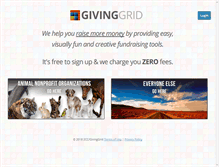 Tablet Screenshot of givinggrid.com